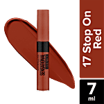 Maybelline New York Sensational Liquid Matte Liquid Lipstick - Intense Colour Effect, Non-sticky, Noncracking 7 ml 17 Stop On Red