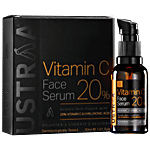 Ustraa 20% Vitamin C Face Serum - With Hyaluronic Acid, Restores, Hydrates & Brightens Skin 30 ml 