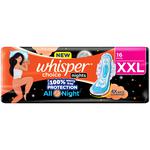 Whisper Choice Nights Pads - All Night Protection, 4X Back Coverage, XXL 16 pcs
