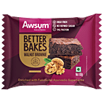 Awsum Better Bakes Walnut Brownie With Ayurvedic Herbs - High Fibre, No Refined Sugar, 19g Protein 60 g 