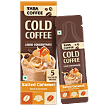 Tata Coffee Cold Coffee Liquid Concentrate - Salted Caramel, Rich & Creamy, Cafe Style, Easy To Make 100 ml (5 Sachets x 20 ml Each)