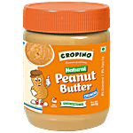 Cropino Natural Peanut Butter - Crunchy, Unsweetened, Rich In Nutrients 400 g