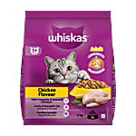 Whiskas Adult 1+ Years Dry Cat Food - Chicken Flavour 3 kg