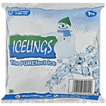 Icelings Ice Cubes - Good Quality, Safe & Hygienic, Tube Ice 1 kg Pouch