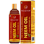 Newish Organic Neem Oil - Cold Pressed, For Skin & Hair 200 ml 