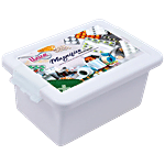 Unica Magnifico Multipurpose Box - Durable Storage With Lid, White 7.2 l (1 pc)