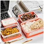 Unica Mangiamo Lunch Box - Blue, Leak Resistant, Microwave Safe, Perfect For Office Use 1 pc