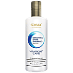 Streax Professional Vitariche Care Smooth & Shine Shampoo - With Hydrolyzed Silk Protein, For Normal To Frizzy Hair 300 ml 