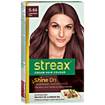 Streax Cream Hair Colour - With Shine On Conditioner, For Smooth & Shiny Hair 60 ml Cinnamon Red