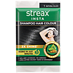 Streax Shampoo Hair Colour - Almond Oil & Noni Extract 18 ml Natural Black