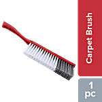 Liao Carpet Brush - Plastic, Long Bristles, Removes Dust & Dirt, Red 1 pc