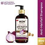 Wow Skin Science Onion Black Seed Oil Shampoo - Strengthen, Soften, Restore Shine, For All Hair Types 300 ml 