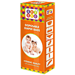 BeyBee Disposable Diaper Bags - Hygienic Quality, OXO Biodegradable, Orange 50 pcs