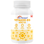 Dr. Morepen Vitamin D3 Soft Gel Capsules - 600 IU, Supports Immunity, For Healthy Bones & Heart 60 pcs 