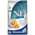 Farmina Pet Foods N&D Ocean Dog Dry Food For Puppy - COD Pumpkin & Cantaloupe Melon, Grain Free, Medium Maxi Breed 2.5 kg 