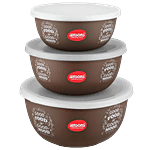 Urban Chef Microwave Bowl - Brown 3 pcs (500 ml + 750 ml + 1250 ml)