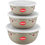 Urban Chef Microwave Bowl  - Cream 3 pcs (500 ml + 750 ml + 1250 ml)
