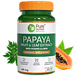 Pure Nutrition  Papaya Leaf & Fruit Extract Tablet - Immunity & Platelet Booster 60 pcs 