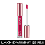 Lakme 9 To 5 Primer + Matte Liquid Lip Colour - Transfer & Smudge-Proof 4.2 ml MP2 Power Pink