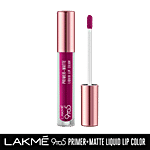 Lakme 9 To 5 Primer + Matte Liquid Lip Colour - Transfer & Smudge-Proof 4.2 ml MM2 Passion Berry