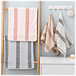 JBG Home Store Microfiber Hand Towels - Soft, Big Stripes Pattern, 41 x 61 cm, Multicolour 2 pcs