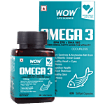WOW Life Science  Omega-3 Capsule With Fish Oil - Supports Hea 60 pcs 
