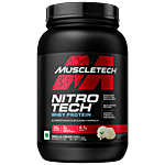 MuscleTech Nitrotech Whey Protein Powder - Builds Muscle, Supports Strength, Vanilla Cream 1 kg