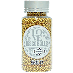 Confect Love Disco Balls - Gold Sprinkles 2 MM, For Baking 120 g