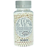 Confect Love Disco Balls Sprinkles 4 MM - White, For Baking, Vegan, Gluten Free & Jain Friendly 120 g