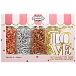 Confect Vermicelli Sprinkles - Love Sprinkles, Vegan & Gluten Free 100 g (5 x 20 g each)