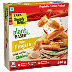 Tata Simply Better Plant-Based Chicken Spicy Fingers - Tastes Just Like Chicken, 10 Pieces 240 g