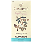 Cocoacraft Milk Chocolate With Roasted Almonds - Sugar Free, Artisanal, Pure 80 g