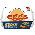 HenFruit Table White Eggs - Natural, Nutrition-Rich, High In Protein 6 pcs 