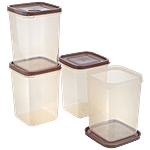 Buy JOYO Kitchen Classic Container Set - Transparent Plain, Brown ...