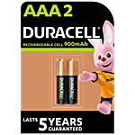 Duracell Rechargeable AAA 900mAh Batteries 2 pcs Blister Pack