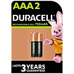 Duracell Rechargeable AAA 750mAh Batteries 2 pcs Blister Pack