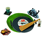 Le Kaviraj Aluminium Tawa - Duraslate, 35 cm, 4.5 mm, Black, Bakelite Handle 1 pc