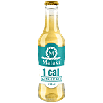 Malaki 1 Cal Ginger Ale - Refreshing Beverage, Hydrating, Low On Calories 250 ml Bottle