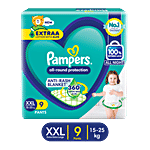 Pampers  Diaper Pants - XXL, All Round Protection, Anti-rash Blanket, New & Improved 9 pcs 