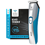 Bombay Shaving Company Electric Beard Trimmer - Blue, Stainless Steel Blades, Comfortable Grip 1 pc