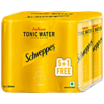 Schweppes Indian Tonic Water - Contains Quinine, Soda Water With Refreshing Taste 300 ml (Buy 5 Get 1 Free)