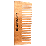 Beautisoul Neem Comb - Wooden, Wide Tooth, Boosts Circulation, Suitable For All Hair Types 1 pc
