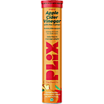 Plix Apple Cider Vinegar 15 Effervescent Tablets Orange Flavour With Vitamin B12, Neutraceutical 63 g