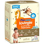 Pro-Ease Lovingle Premium Luxury Diaper Pants - Cottony Dry Top Sheet, Large 21 pcs Pouch