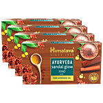 Himalaya Ayurveda Sandal Glow Soap - Nourishes & Softens Skin, Long Lasting Aroma 75 g (Pack of 4)