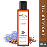 Mystiq Living Flax Seed Oil [ Alsi Tel ] with Omega - 3 for Healthy Hair, Skin & Body - 100% Pure & Natural, Cold Pressed 100 ml Bottle