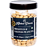 Kitchen Grocery Roasted & Salted Peanuts - Tangy Flavour, High Protein & Fibre 180 g (Get 20 g Extra)