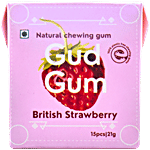 Gud Gum Natural & Plastic Free Strawberry Chewing Gum 21 g