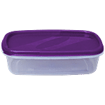 Princeware Store Fresh Rectangular Package Container - Plastic, Durable, BPA Free, Voilet 475 ml