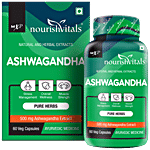 Nourishvitals Ashwagandha500 mg Capsules - Stress Management, For Muscle Strength 60 pcs